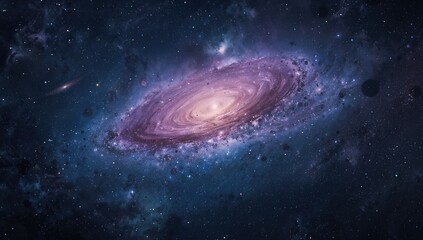 Cosmic bodies image crafted with AI technology inspired by space agency visuals