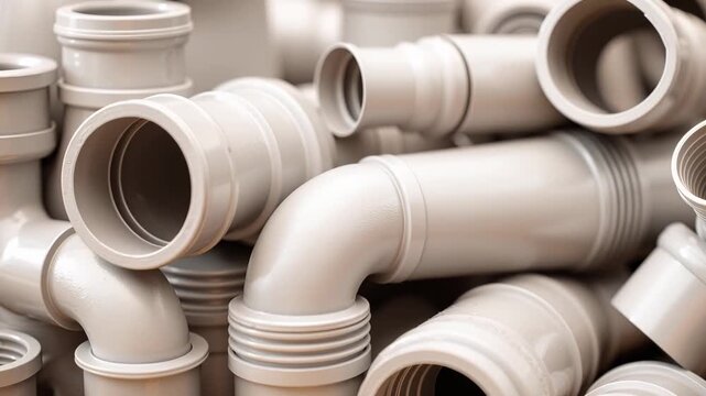 row of plastic jugs on conveyor belt in industrial factory