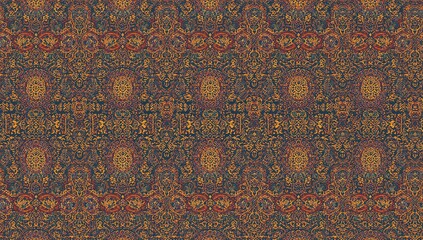 Classic seamless border pattern inspired by Asian art
