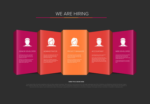 We Are Hiring: Job Vacancy Infographic with Multiple Positions