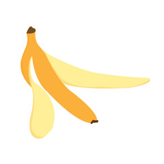 peeled banana peel vector