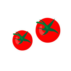 vector illustration of a tomato from above