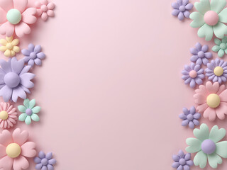pink flower frame