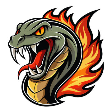 Aggressive Snake Head Vector &ndash; Sports Mascot Design