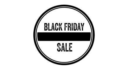 Black friday sale stamp, isolated on white background
