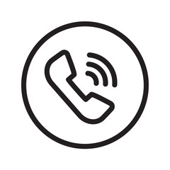 Phone icon in trendy flat style isolated on white background. Telephone symbol. Vector illustration.