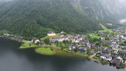 landscape with lake and mountains