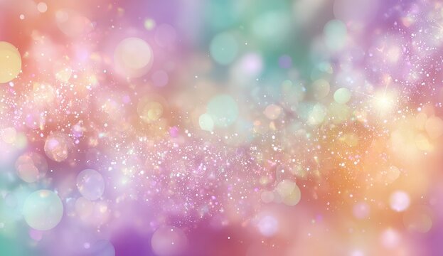 Abstract pastel bokeh background with shimmering particles