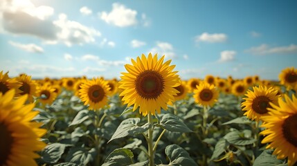 Obraz premium sunflower field in the summer