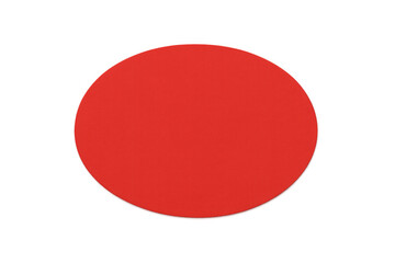 Red circle button or abstract element on a transparent background, perfect for design assets, icons, or graphic templates