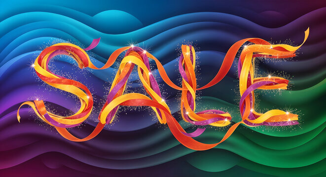Mega Sale Banner with Fireworks and Neon Text Design - Powered by Adobe