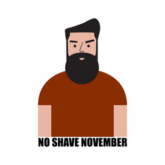 Man with beard for no shave november campaign