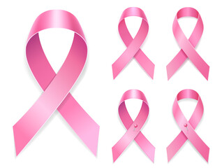 breast cancer pink ribbon vector illustration object isolated 