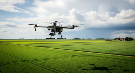Drone Observing Smart Farm under Cloudy Sky