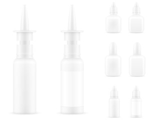 medical bottle drops for the treatment of diseases vector illustration isolated object icons