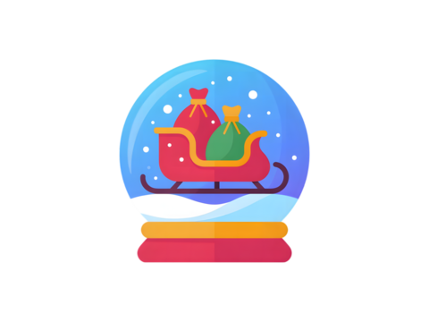 🛷 Santa’s Sleigh Snow Globe