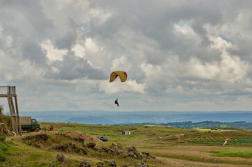 paragliding in the mountains