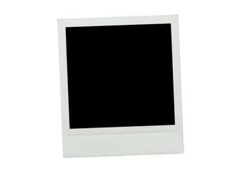 Blank instant photo frame PNG isolated on transparent background, retro style picture border for memory and vintage design