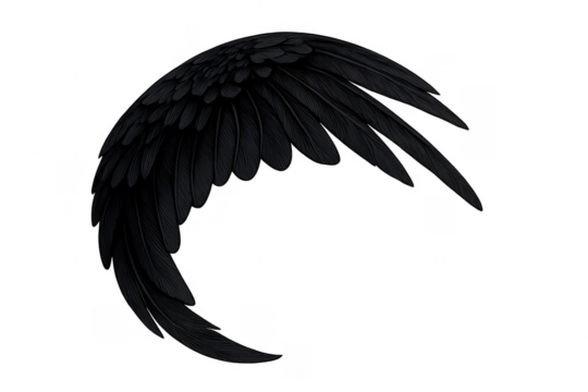 Dark raven wing feathers showing gothic fantasy element