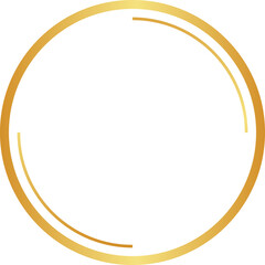 Shiny Golden Double Circle Frame