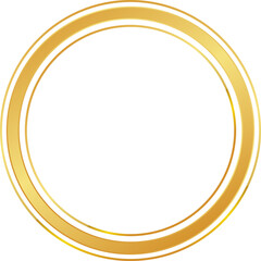 Shiny Golden Double Circle Frame