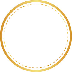Shiny Golden Double Circle Frame
