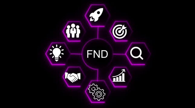 Business Strategy Icons Network F N D Concept Growth Teamwork Idea Search Goal Rocket Launch Partnership Gears