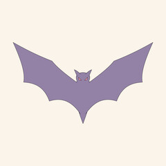 Flying bat. Halloween theme. Vector illustration.