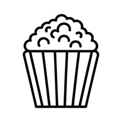 Popcorn outline vector icon