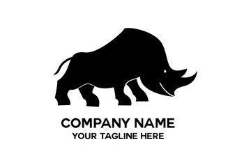 black rhinoceros silhouette