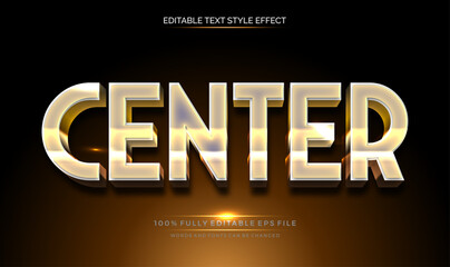 Gold color , eye-catching Text Effect, text style. Editable text files vector illustration.