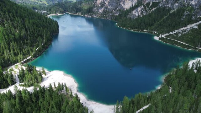lake and mountains