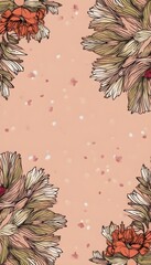 delicate floral pattern that gracefully frames the scene