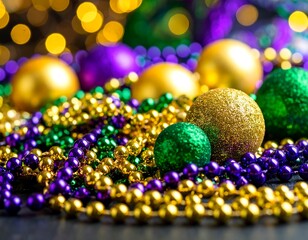 Festive Mardi Gras decorations