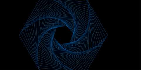 Naklejka premium Abstract of simple line hexagon pattern geometric background. technology concept diamond hexagon geometric line background. Trendy design vector background for web backdrop or paper print. 