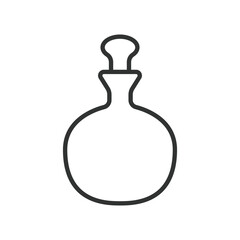 Decanter icon in line design. decanter, bottle, wine, liquor, alcohol, drink, glassware, bar on white background vector. Decanter editable stroke icon