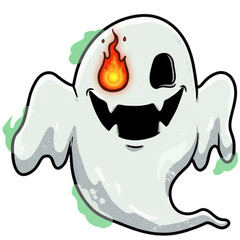 element,illustration,ghost element,3d,white,halloween,toy,isolated,animal,ghost,cartoon,fun,symbol,character,object,tooth,dental,icon,Boo