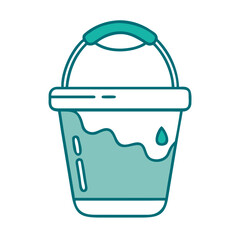 Bucket Watering Collecting Icon for Web and Graphic Design