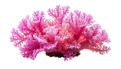 Fototapeta premium Vivid, vibrant, branching coral against a black background, showcasing aquatic life