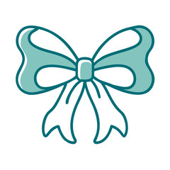 Decorative Outline Bow Icon for Web and Graphic Design