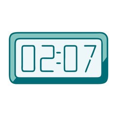 Digital Clock Icon for Web and Graphic Design