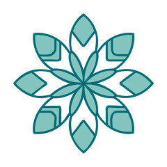 Geometric Floral Pattern Icon for Web and Graphic Design
