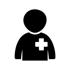 Fototapeta premium Healthcare professional icon representing medical services and patient assistance availability