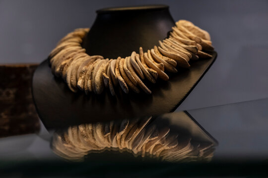 Neolithic Shell Necklace, Diocesan and Regional Museum of Solsona, Lleida, Catalonia, Spain