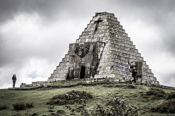 Pyramid of the Italians, 1937,  mausoleum built by Francisco Franco after the Battle of Santander,...