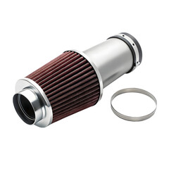 Air filter isolated on transparent background, a crucial component for engine health