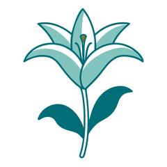 Lily Flower Icon for Web and Graphic Design