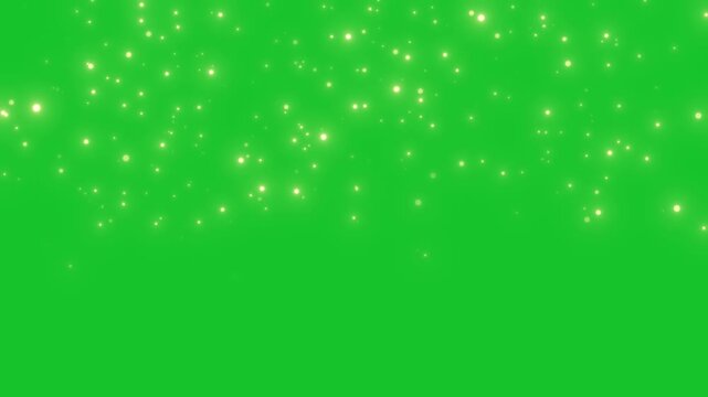 celebration glitter sparkles green screen alpha channel. Fairy Dust and Glitter Sparkle Falling Animation. Twinkling Star Light Particles on Green Screen with Alpha Channel for Magical Overlay Effects