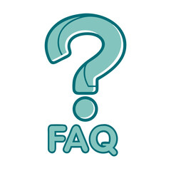 Question Mark FAQ Icon for Web and Graphic Design