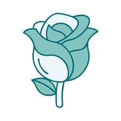 Rose Blossom Icon for Web and Graphic Design